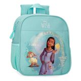 Joumma Disney Wish Dreamer Kleuterrugzak, aanpasbaar aan trolley, blauw, 21 x 25 x 10 cm, polyester, 5,25 l