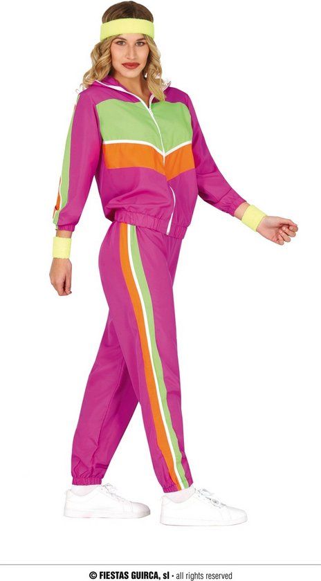 Fiestas Guirca - 80's Tracksuit Women Magenta (Size XL)
