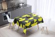 Bonamaison Tafelkleed, Anti-Mold, Sneldrogend, Waterdicht, 100% Polyester Tafellaken, Neon Geel, Rook, 140 x 140 Cm