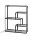 HAKU Wandplank zwart, metaal - B 50 cm x H 60 cm x D 18 cm
