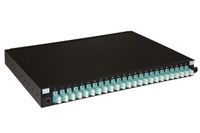 LINK LK24FOLC3 Glasvezelplaat 19 inch met 24 adapters Lc Duplex Om3 diepte 250 mm Kleur Zwart