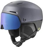 Bollé X-Fusion Mips Casque de ski avec visière | Titanium Black Matte | Photochromic Blue Cat. 1-3 | Taille : 55 - 59 cm