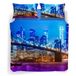 Caleffi Brooklyn 80050 Beddengoedset, katoen, uniek, voor tweepersoonsbed, dromen van de reis
