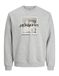 JACK & JONES Jcoflare voorprint sweatshirt ronde hals Jcoflare sweatshirt met ronde hals print op de voorkant voor heren (1 stuk), Lichtgrijs chinees, M