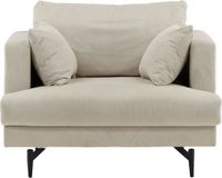 Hioshop Sofia fauteuil fluweel beige