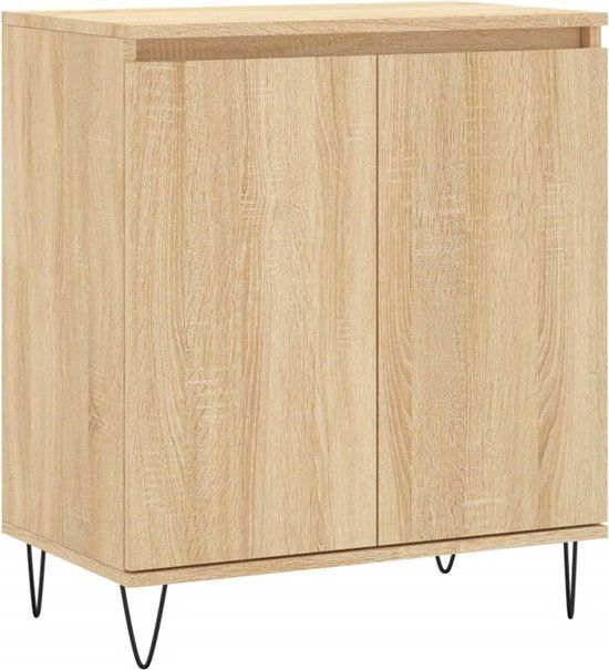 vidaXL Dressoir 60x35x70 cm bewerkt hout sonoma eikenkleurig