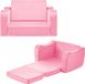 Vevor Fauteuil pour enfants, fauteuil pour enfants en éponge 28D et poils courts avec accoudoirs, petit fauteuil pour lire et jouer, canapé pour enfants pour chambre d'enfant, chambre à coucher, rose, taille M