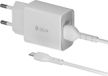 Devia Chargeur mural intelligent, 2x USB + câble microUSB, 2,4A, blanc