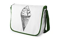 Bonamaison Digitaal bedrukte Messenger schooltas met kaki riem voor meisjes en jongens, boodschappentassen voor scholieren, schoudertassen, grootte: 29x36 cm