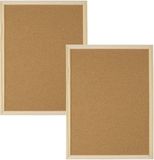 Gerimport Prikbord/memobord - 2 stuks - Kurk - Bruin - 40 x 60 cm