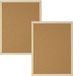 Gerimport Prikbord/memobord - 2 stuks - Kurk - Bruin - 40 x 60 cm