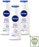 Nivea Repair & Care Body Lotion - 3 x 400 ml