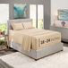 Nestl Queen Size lakenset, 4-delig, extra diepe hoeslakens (45–60 cm), microvezel, hotelkwaliteit, zacht, ademend, kreukvrij, onderhoudsvriendelijk, beige crème