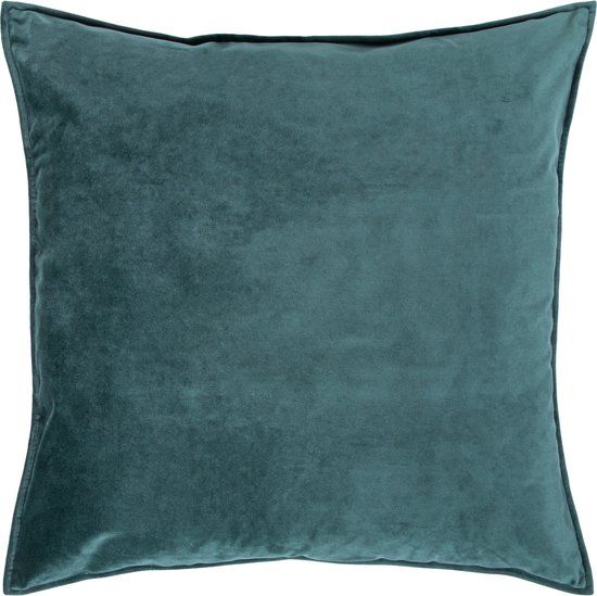 QUVIO Sierkussenhoes - 45x45cm - Fluweel - Donkergroen