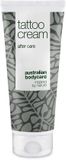 Australian Bodycare Tattoo Crème – Verzacht, voedt en behoudt kleur — Tattoo Crème met Panthenol & Ricinusolie hydrateert, beschermt en verzorgt tatoeages. Houdt kleuren fris en de huid soepel.