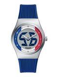 FOSSIL Montre analogique 'ARCHIVAL BIG TIC - France' bleu / argent