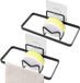 Famanu – Sponshouder voor keuken, 2-in-1 gootsteen organizer voor spons en borstel, zwart