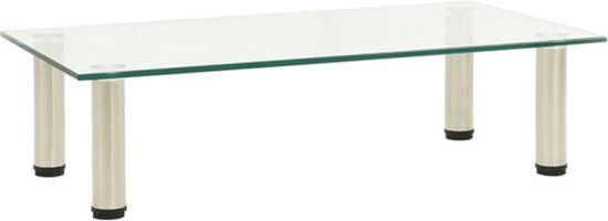 vidaXL TV meubel 60x35x17 cm gehard glas transparant