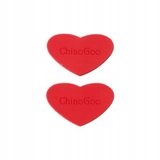 ChiaoGoo Rubberen Grip Hartjes voor Breinaalden (2 stuks) - Rood