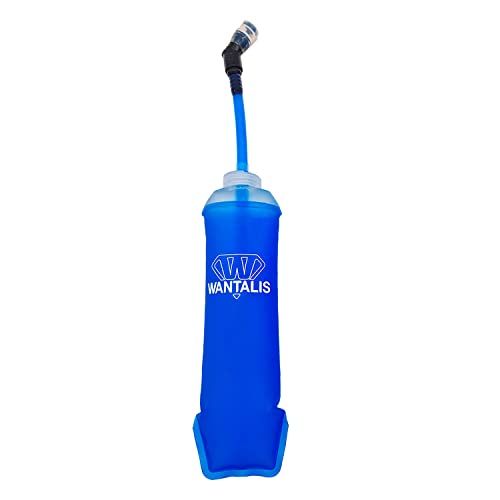 Wantalis Running Flask 500 ml with Adjustable Pipette, Bite-Resistant Valve, Ergonomic Design, BPA-Free