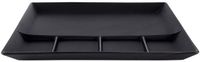 Svenska Living Vakjesbord - 5-vaks - zwart - bord met vakjes - fonduebord - gourmetbord - 24 cm
