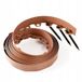 GARDENIX LineBorder flexibele gazonrand, kunststof, 20 grondankers, lengte 10 m, hoogte 6 cm, lichtbruin