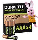 Duracell Oplaadbare Batterijen Plus AAA - 2 x 4 stuks - Voordeelverpakking