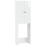 vidaXL Toiletkast EDE Hoogglans Wit 66 x 25,5 x 190 cm Bewerkt hout