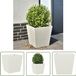 vidaXL Plantenbak 40x40x40 cm staal wit
