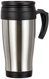 axentia Coffee to go Reisbeker van roestvrij staal, 400 ml, isoleerbeker met handvat, dicht en lekvrij