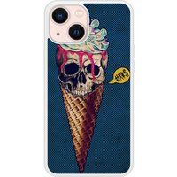 Ice cream skull blue bedrukt siliconen hoesje compatibel met iPhone 13 Mini