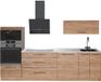 Vicco Keukeneenheid Fame-Line, Goudkleurig Eiken/Goudkleurig Eiken, 280 cm marmer werkblad