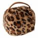 Boltze Deurstopper Leopard - 1 kg - bruin - met hengsel - H15 cm
