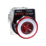Schneider Electric 9001KR9RH13 Drukknop Ø 30, paddenstoelknop. Ø 41 mm, rood, 2 positie., m. trekkabel, 1 W Verdeelkastaccessoire 1 stuk(s)