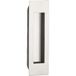 Hermat Poignée coquille LUNA Poignée encastrée carrée en acier inoxydable brossé mat 155x45 mm