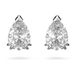 Swarovski Millenia Oorknopjes, Pear-slijpvorm, Wit, Rodium toplaag