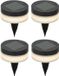 Lumineo Solar LED Prikspots - 4 stuks - Rond - Zwart - Ø9 cm