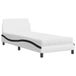 vidaXL Lit avec matelas "Dover" similicuir noir et blanc 90x200 cm