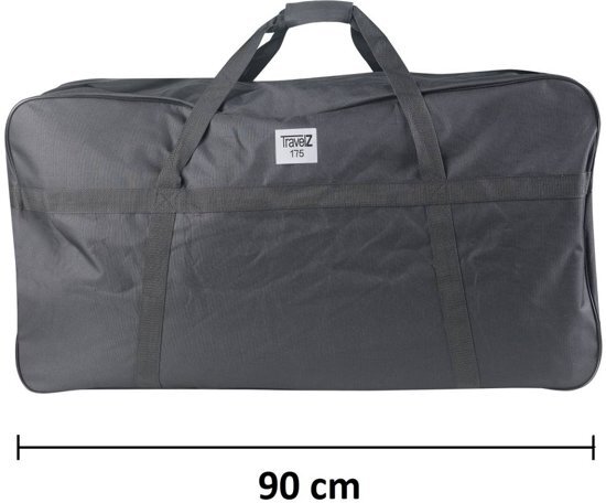 Travelz Grote tas- Lichte XXL Allround Sporttas 175 liter - 92 x 38 x 50cm opbergtas - Zwart