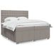 Maison Exclusive - Boxspringbed met matras, taupe, 200x200 cm, gestoffeerd