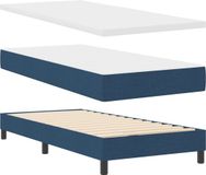 vidaXL Boxspringbed met hoofdeinde Blauw Stof 190 x 90 cm
