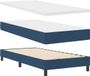 vidaXL Boxspringbed met hoofdeinde Blauw Stof 190 x 90 cm