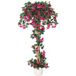 Arbre Artificiel Bougainvillier 6ft - Soie Tronc Bois - Résiste Uv - Pot Blanc - Salon Bureau Jardin - 180×90×90 Cm