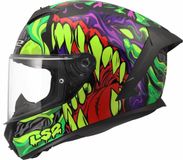 LS2 FF820 Rapid III Lycant Helm - Integraalhelm - Paars/groen - Maat S