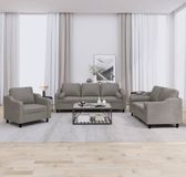 Maison Exclusive - Ensemble de canapés 3 pièces avec coussins, tissu taupe