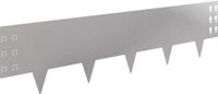 vidaXL Gazonrand 10 st 100 x 25 cm Staal Zilverkleurig