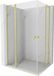 Mexen Mist L Duo porte de douche pivotante 115 x 110 cm, transparent, or brossé
