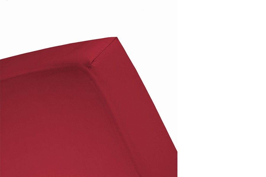 Damai Double Jersey Hoeslaken - Rood - 80x220 cm