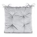 AmeliaHome Aleksa stoelkussen met banden 40x40 cm, zitkussen, fluweel, fluweel, optiek zilver