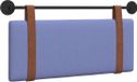 vidaXL Hangend hoofdbord Jeans Blauw PU Antiek